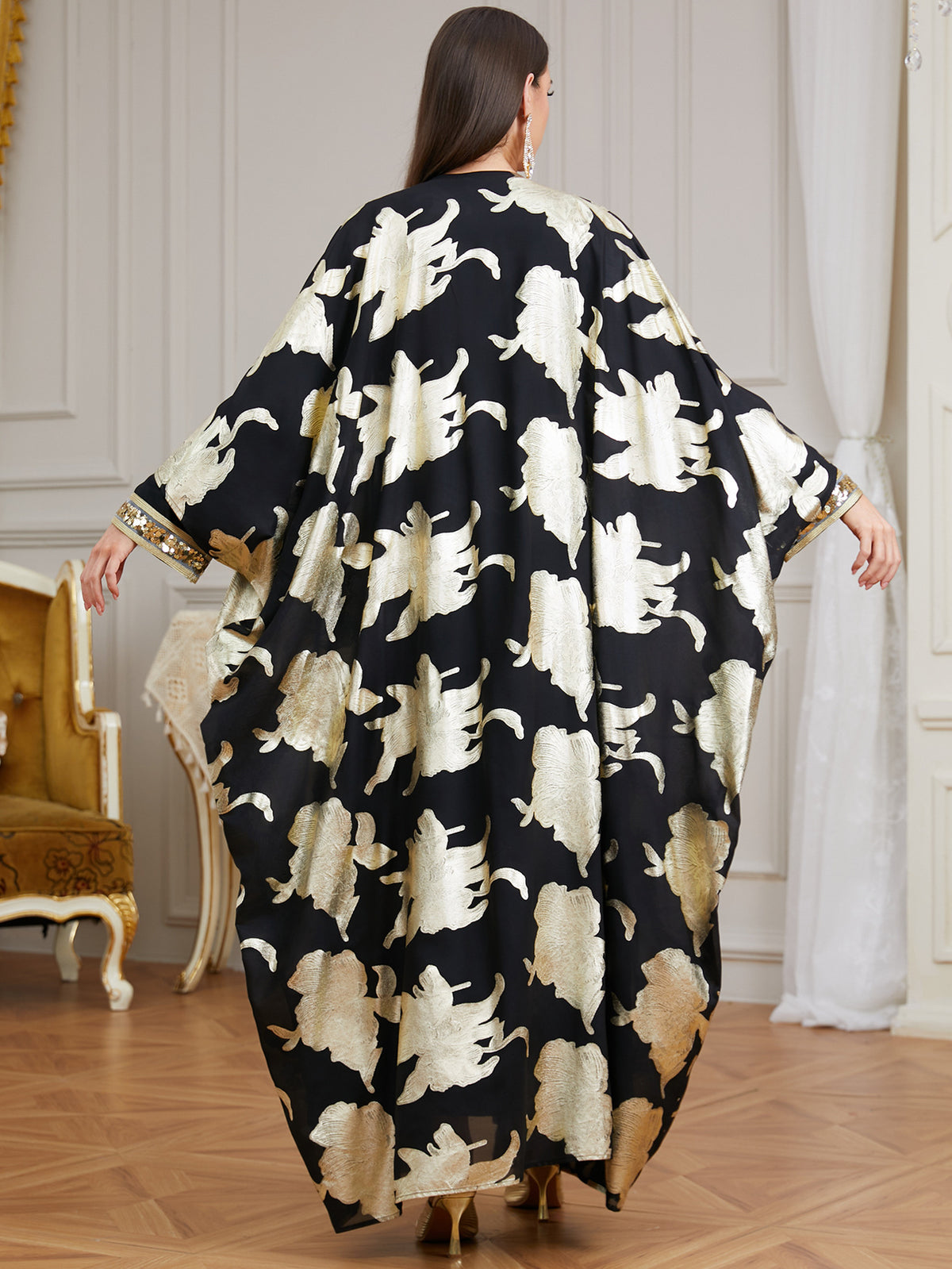Karima Beaded Two-Piece Abaya Set — view 21 of 23