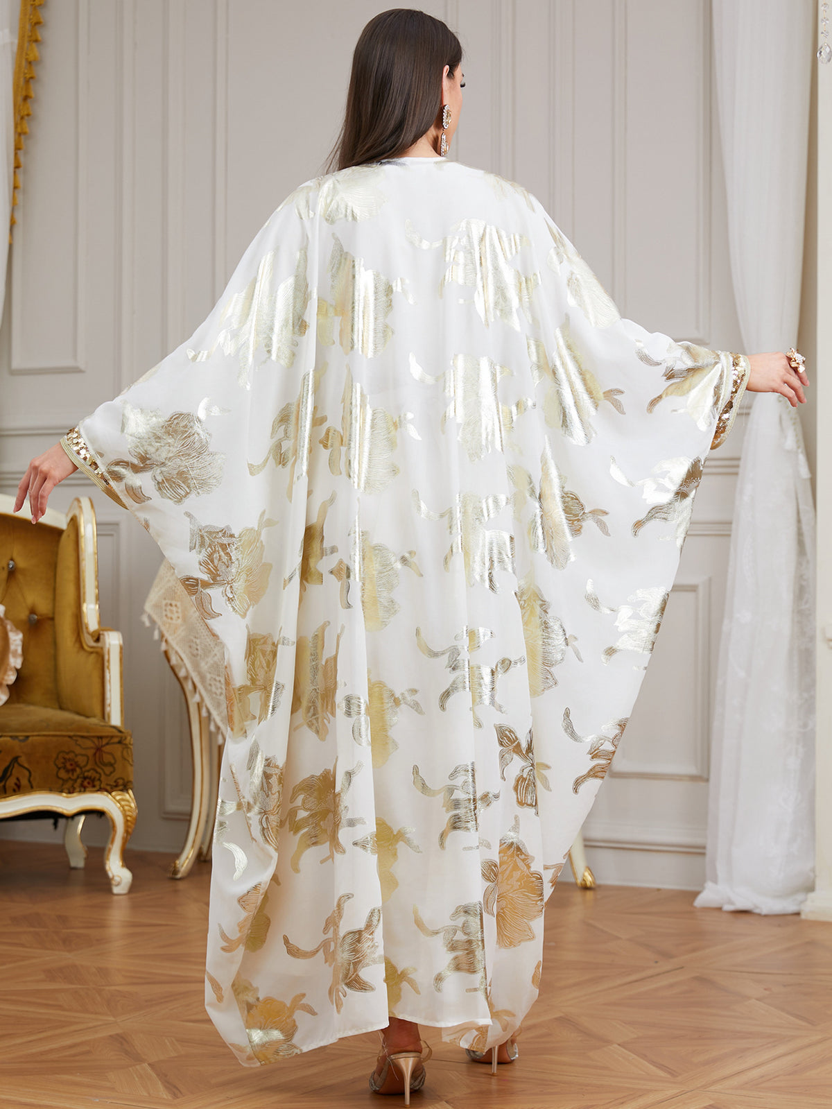 Karima Beaded Two-Piece Abaya Set — view 11 of 23