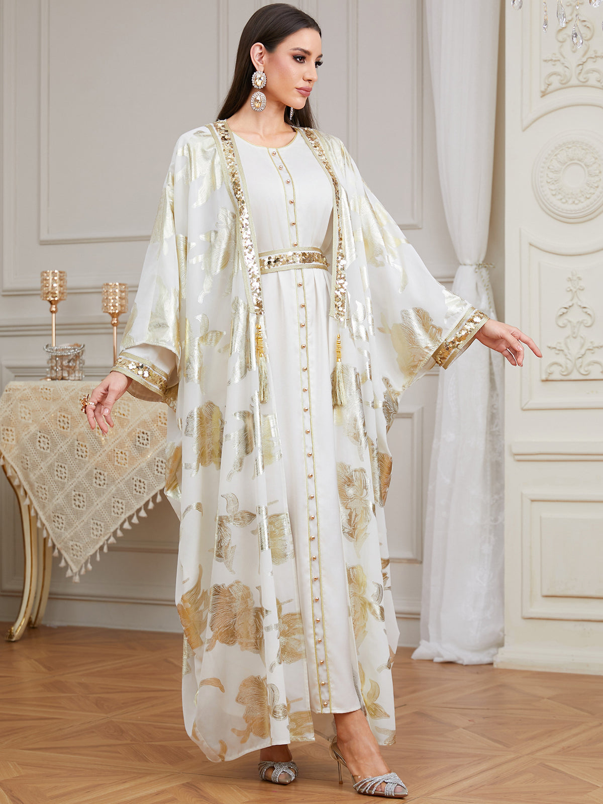 Karima Beaded Two-Piece Abaya Set — view 8 of 23