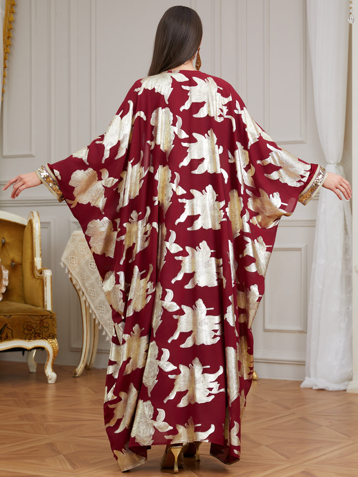 Karima Beaded Two-Piece Abaya Set — view 14 of 23