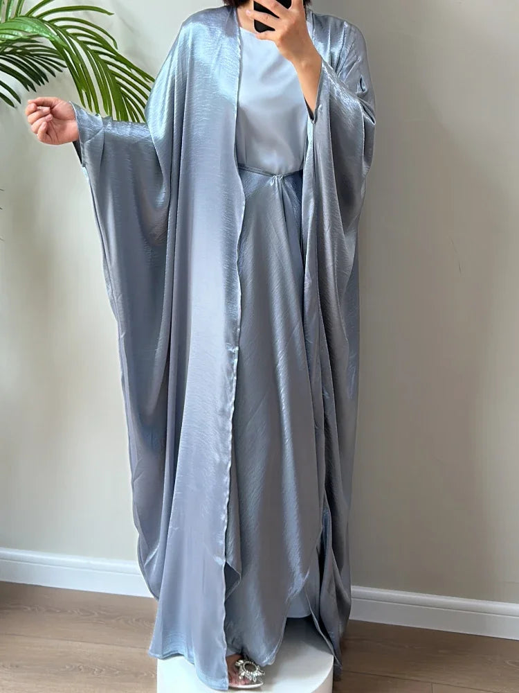 Draped Open Abaya with Scarf Option