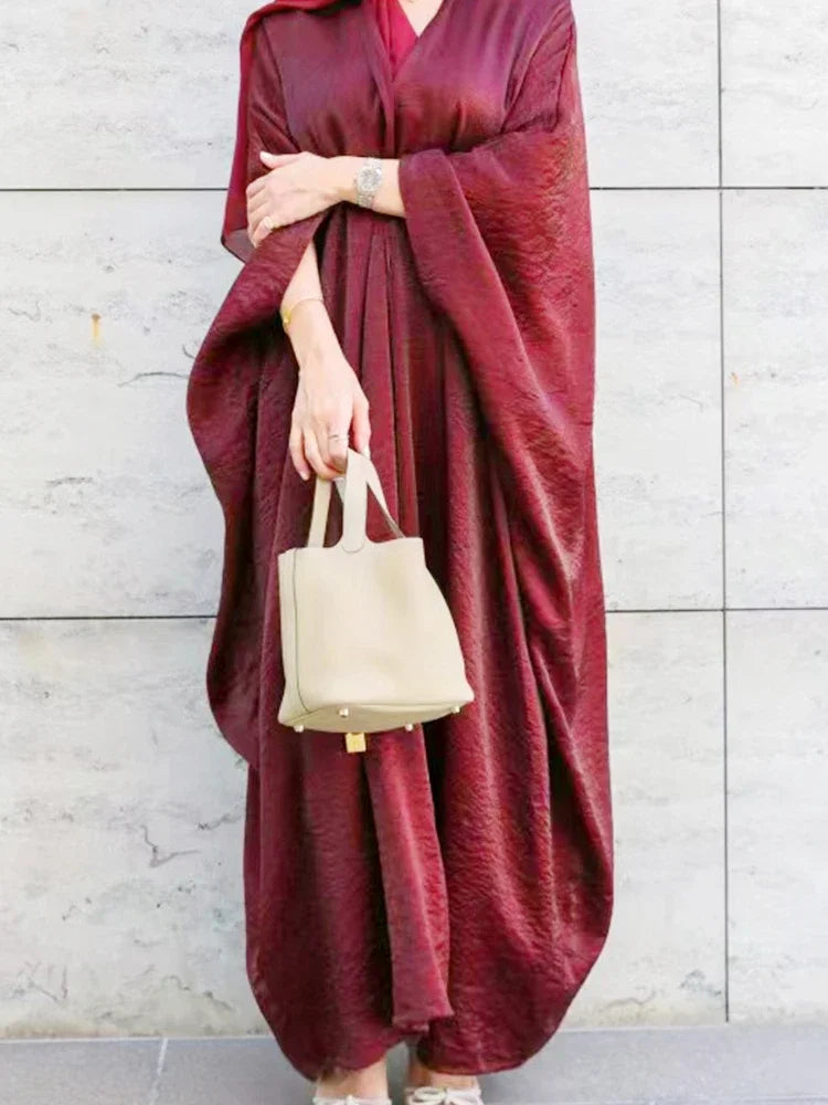 Draped Open Abaya with Scarf Option