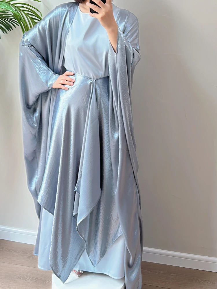 Draped Open Abaya with Scarf Option