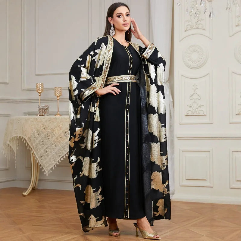 Karima Beaded Two-Piece Abaya Set — view 4 of 23