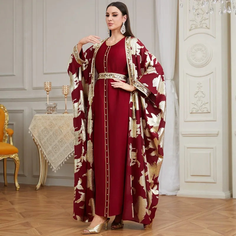 Karima Beaded Two-Piece Abaya Set — SITRĀ