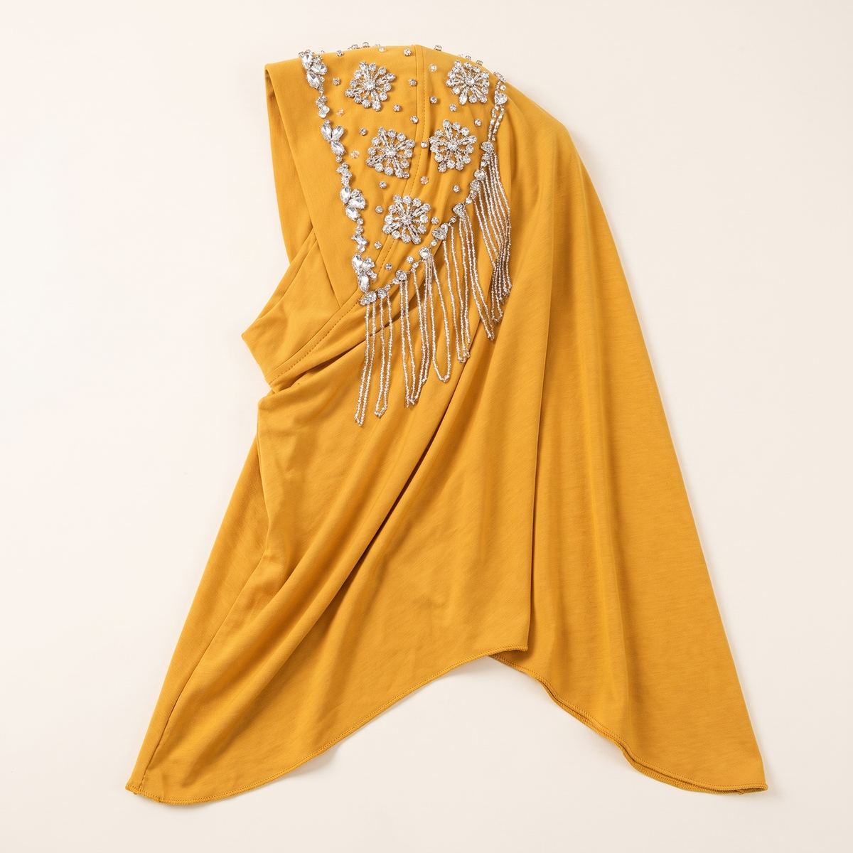 Zeina rhinestone instant hijab in marigold