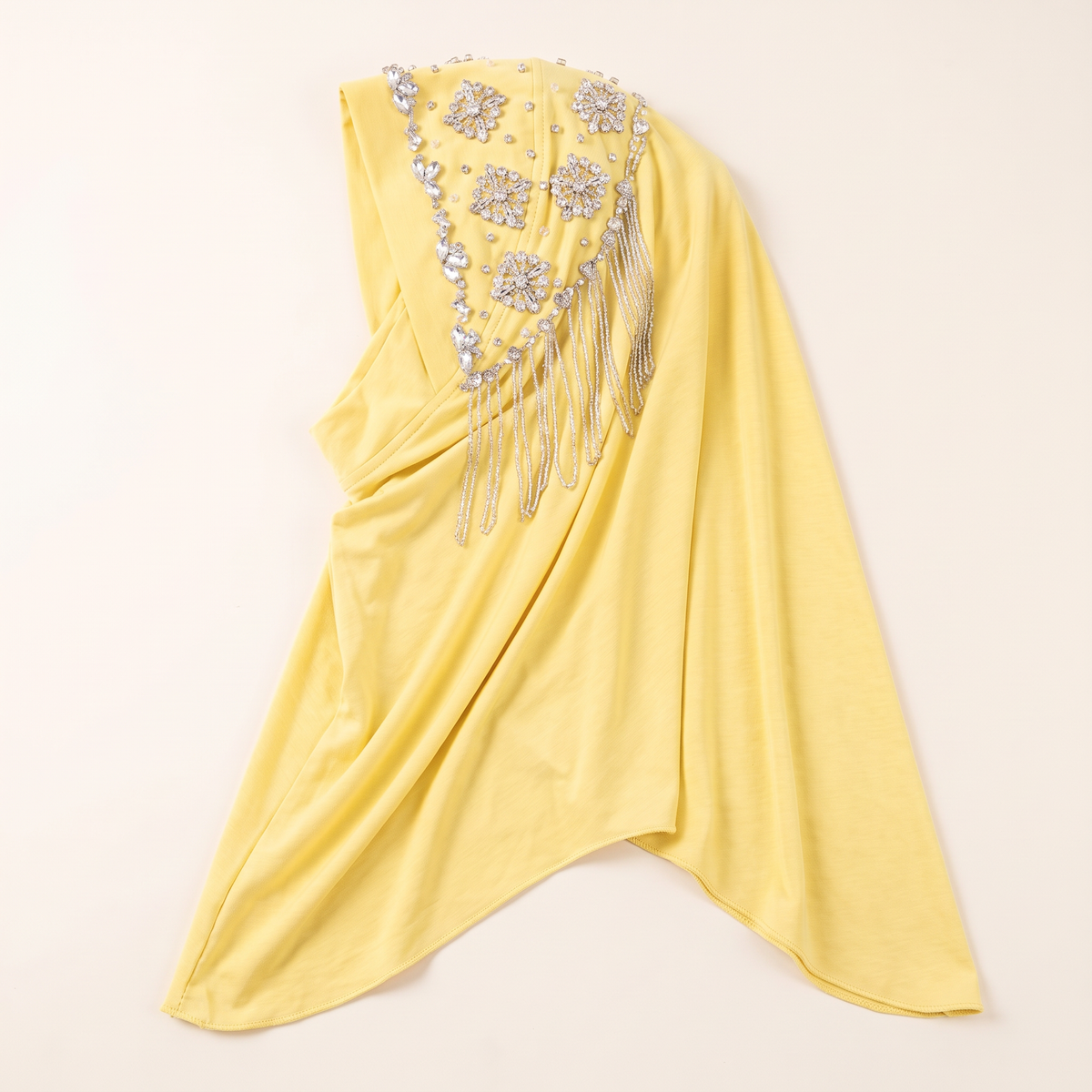 Zeina rhinestone instant hijab in lemon
