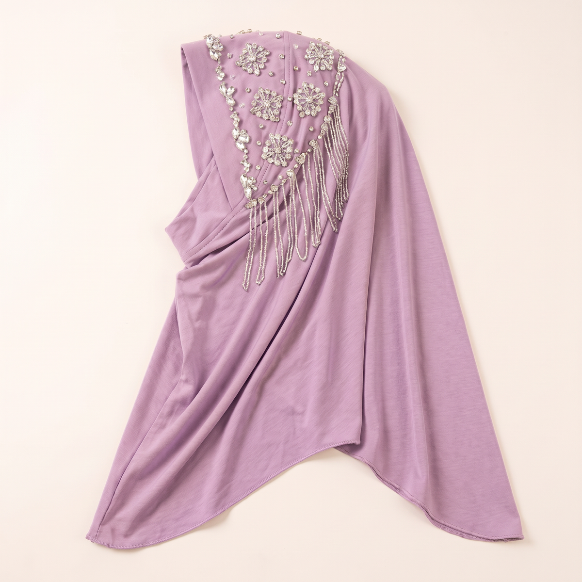 Zeina rhinestone instant hijab in lilac