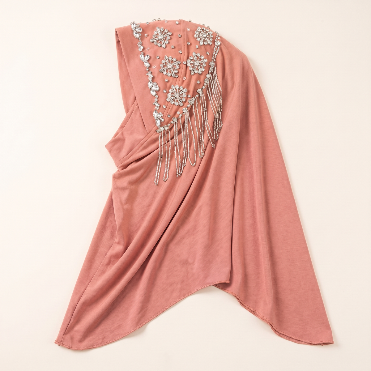 Zeina rhinestone instant hijab in rose