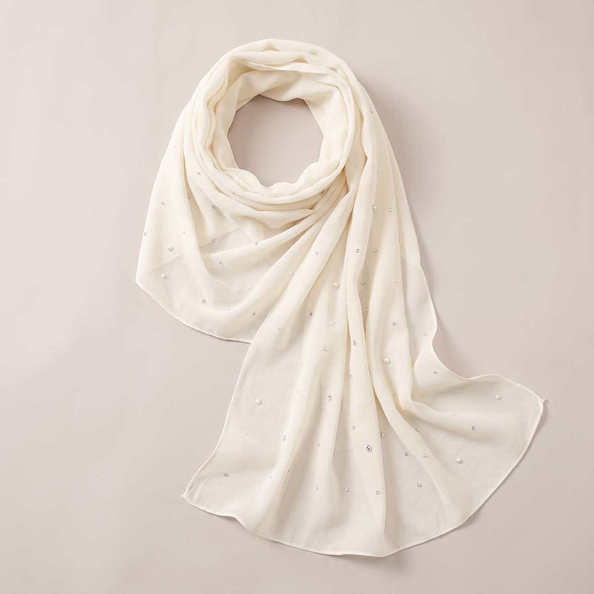 Lamya evening instant hijab in ivory
