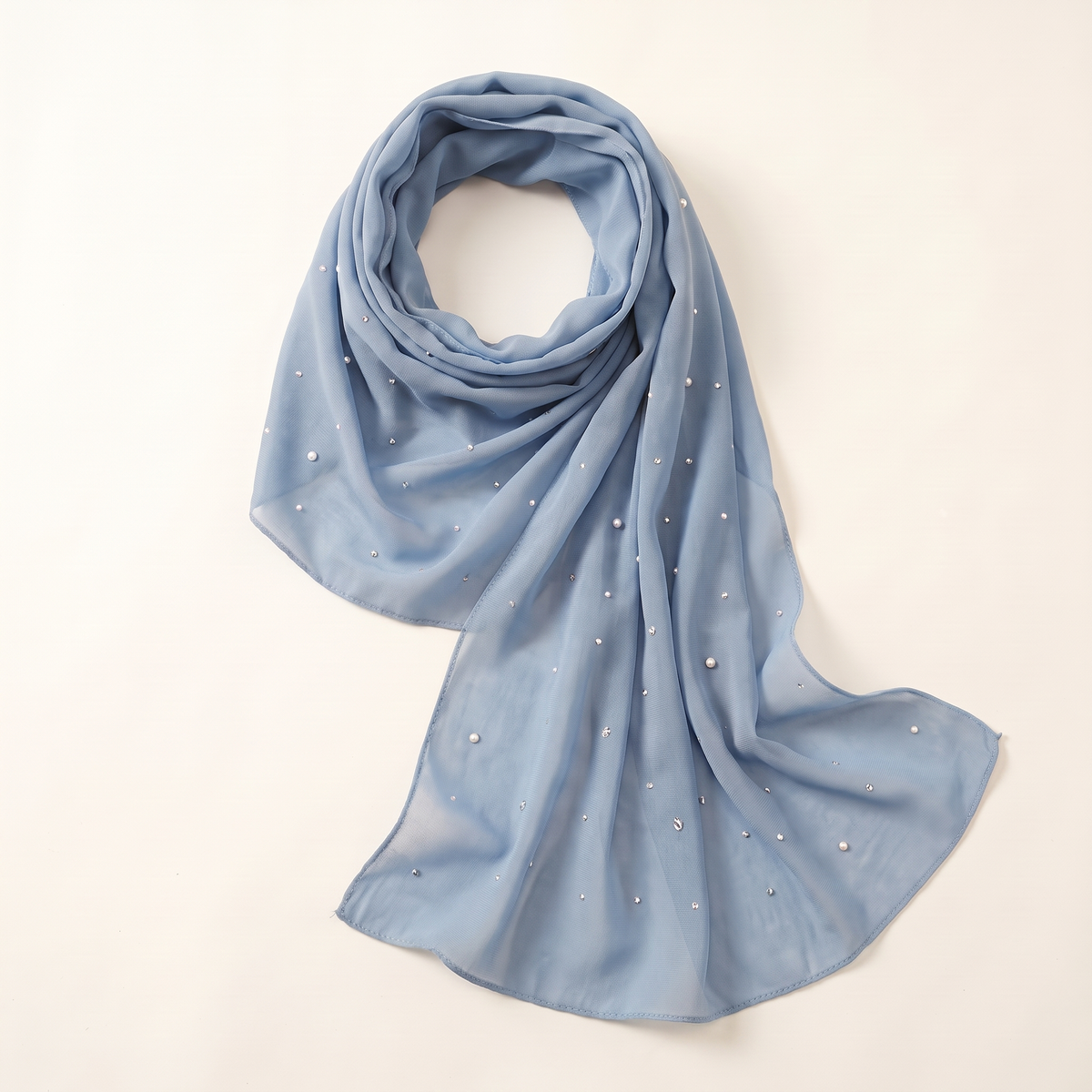 Lamya evening instant hijab in powder blue