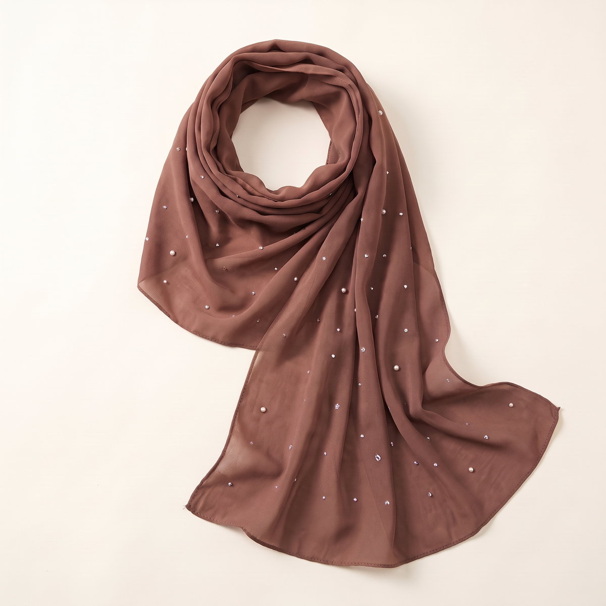 Lamya evening instant hijab in cocoa