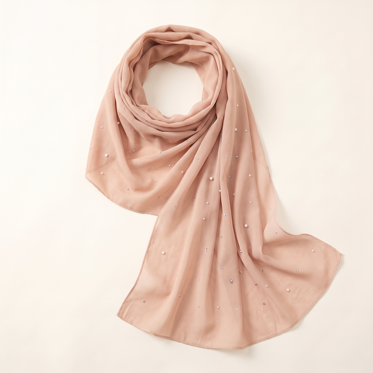 Lamya evening instant hijab in nude