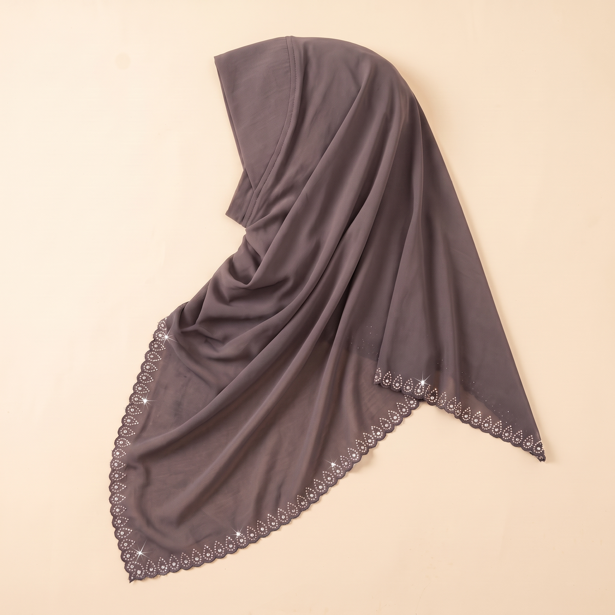 Dalal draped instant hijab in mocha