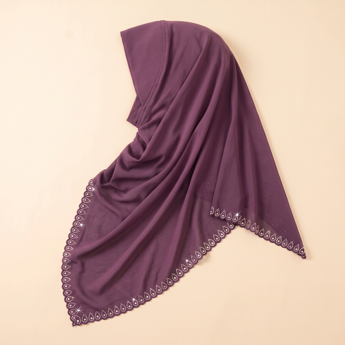 Dalal draped instant hijab in plum