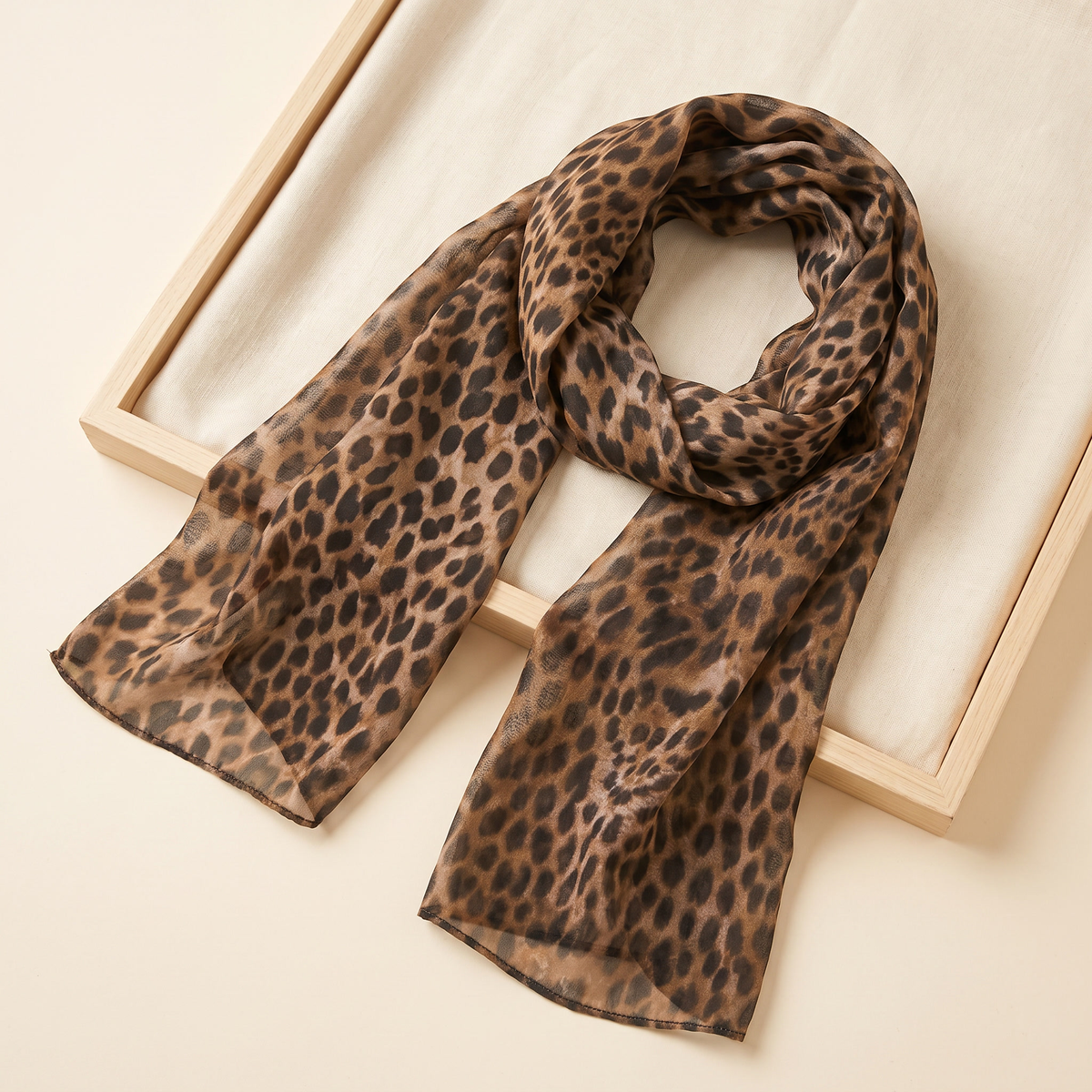 SITRĀ Double-Sided Ink Print Hijab — Leopard