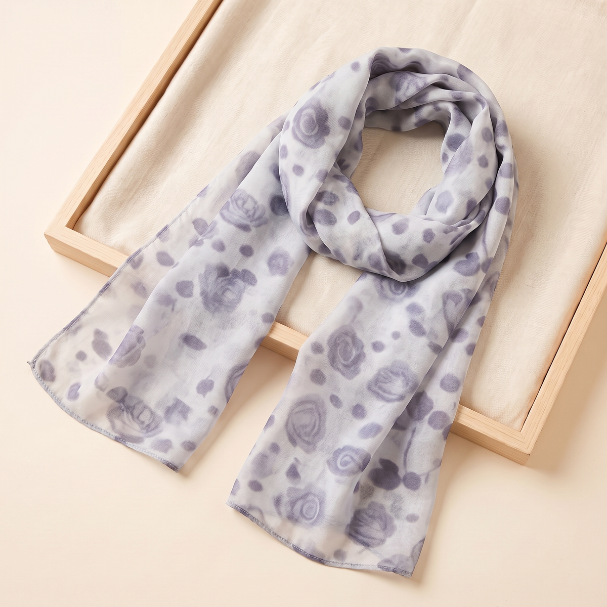 SITRĀ Double-Sided Ink Print Hijab — Lilac Rose