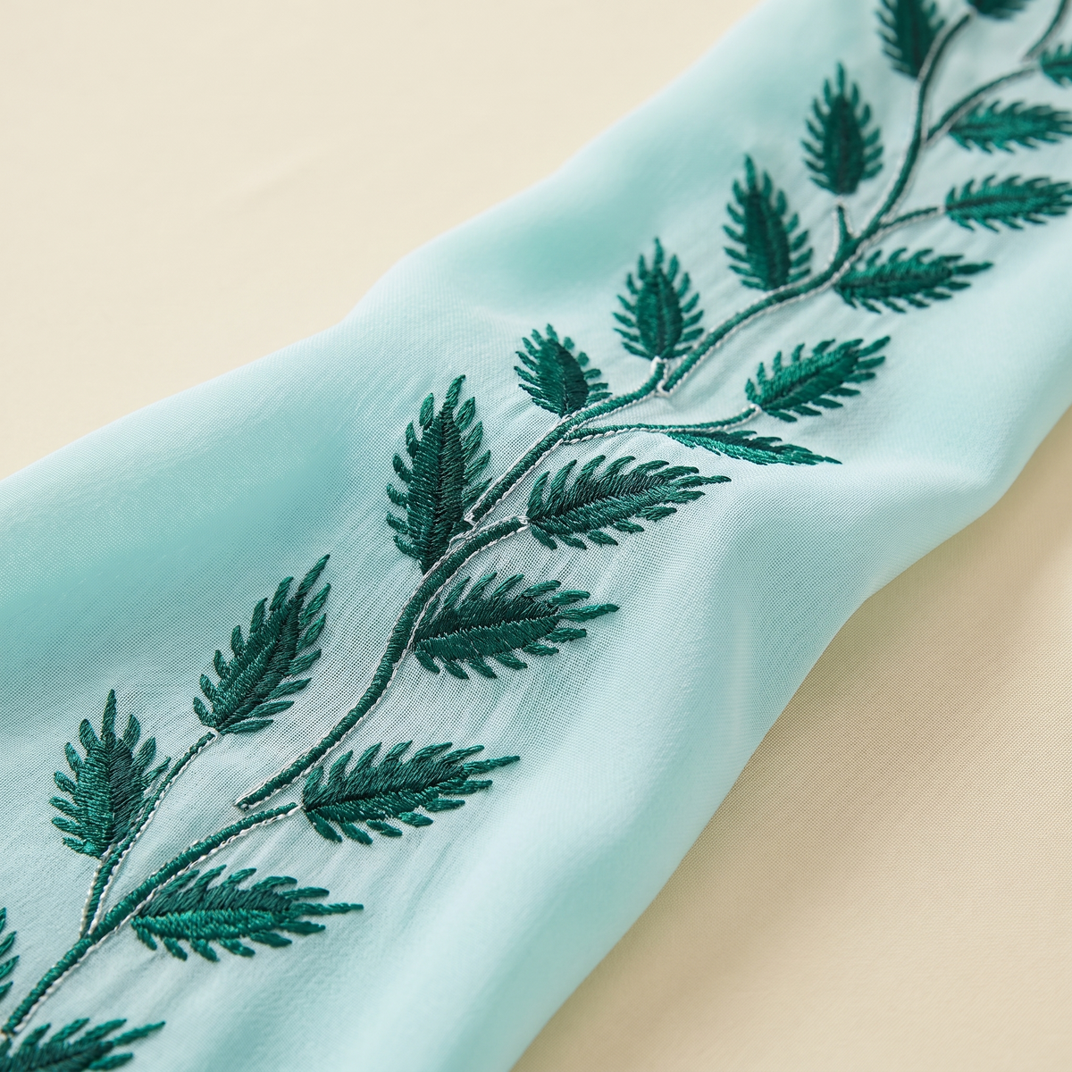SITRĀ Amira Embroidered Abaya — embroidery detail