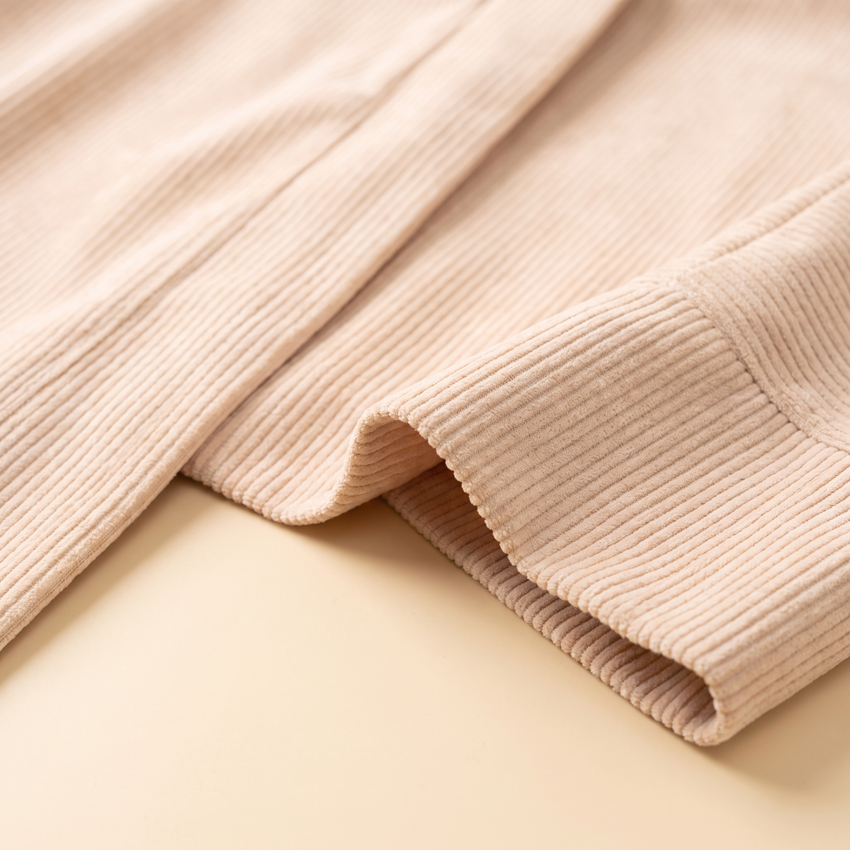 Corduroy Open Abaya — fabric detail