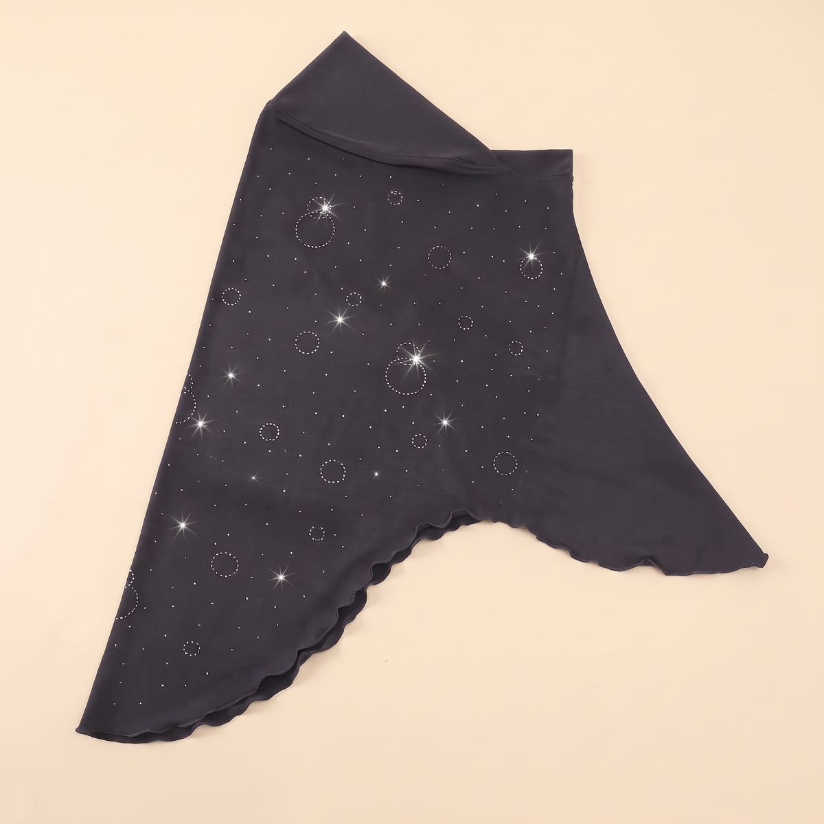Crystal-Set Ready to Wear Hijab in Charcoal
