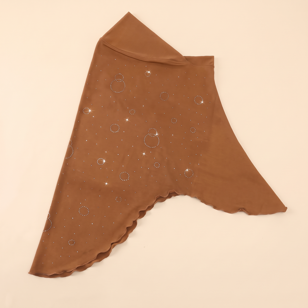 Crystal-Set Ready to Wear Hijab in Brown