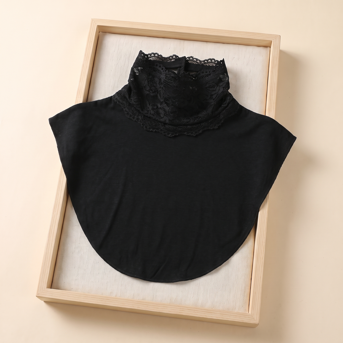 Detachable High-Neck Collar in Black