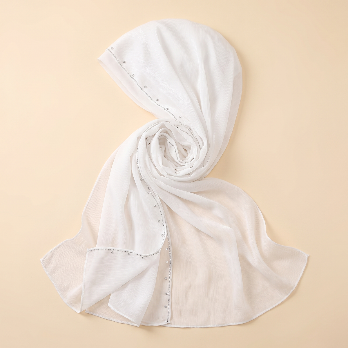 Draped Shayla Wrap Instant Hijab in White