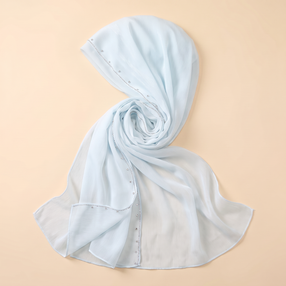 Draped Shayla Wrap Instant Hijab in Ice Blue