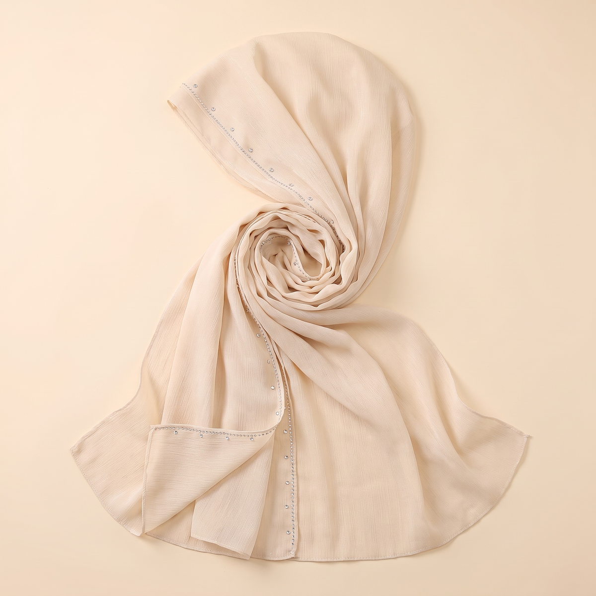 Draped Shayla Wrap Instant Hijab in Champagne
