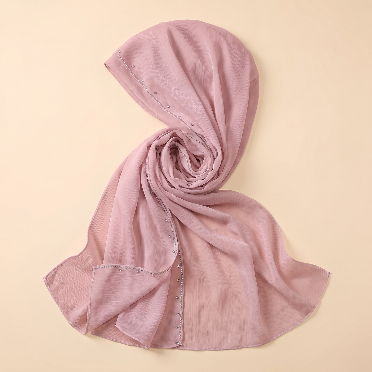 Draped Shayla Wrap Instant Hijab in Dusty Pink