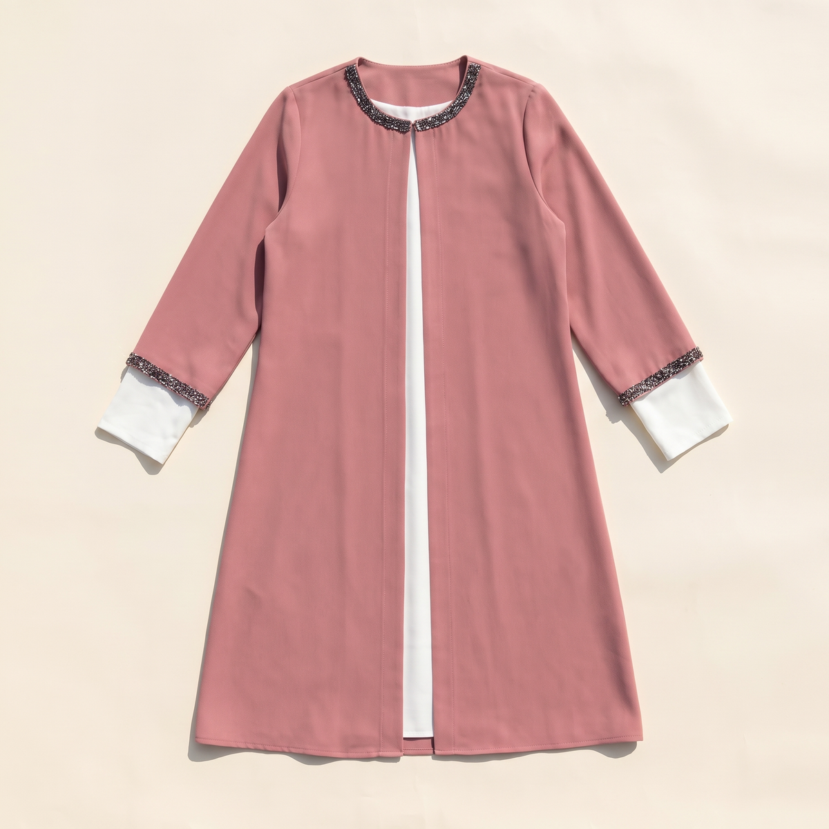 Everyday Kimono Open Abaya – Pink