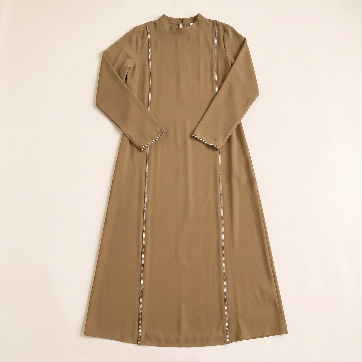 Everyday Abaya with Diamanté Detail – Khaki