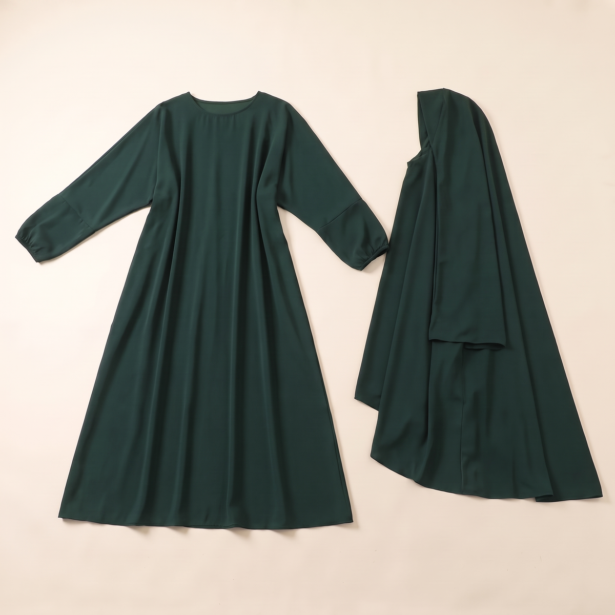 Khimar and Abaya Two-Piece Prayer Set – Green