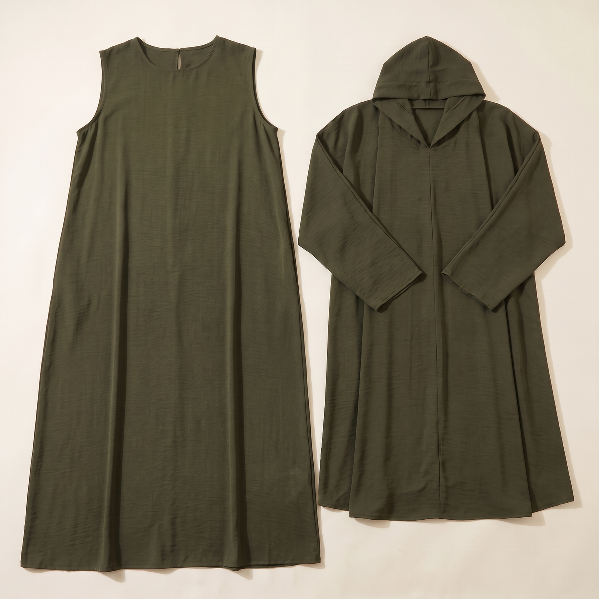 Full-Cover Khimar Prayer Set – Army Green