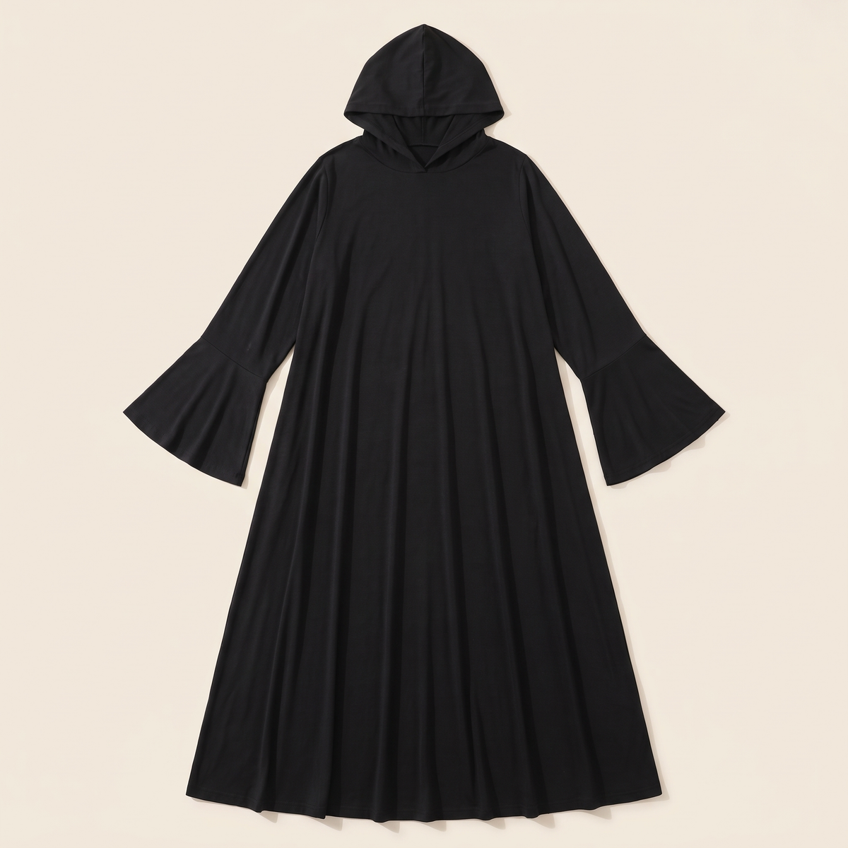 Hooded One-Piece Prayer Dress – Black