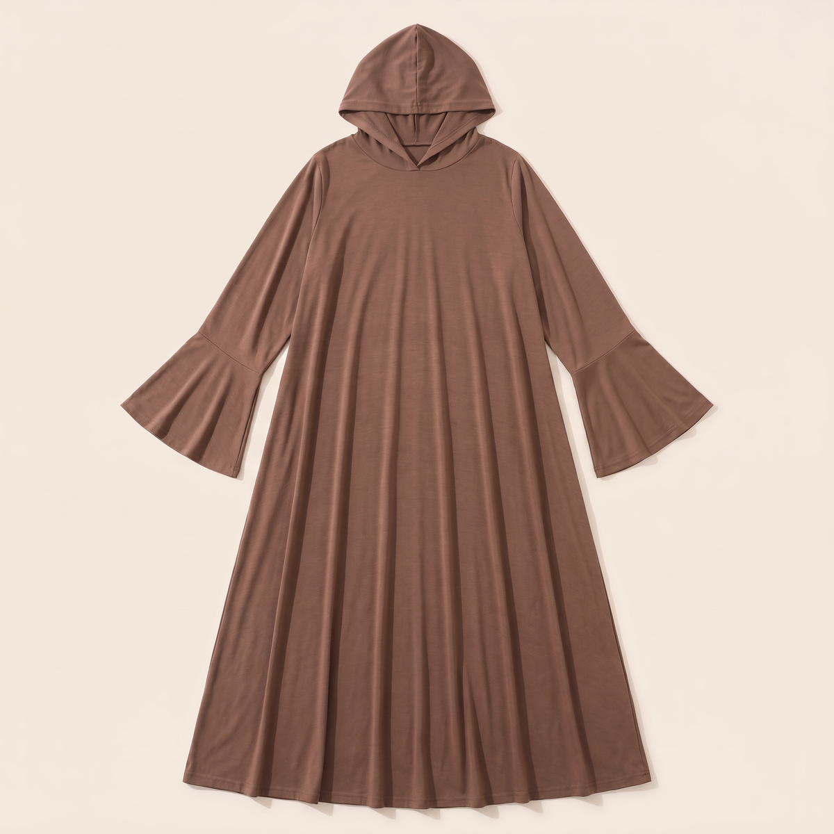 Hooded One-Piece Prayer Dress – Coffee
