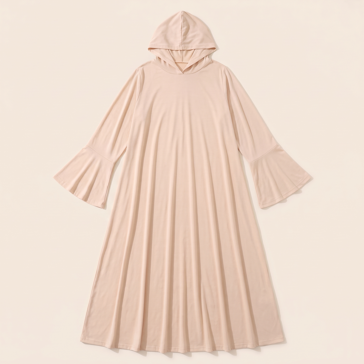 Hooded One-Piece Prayer Dress – Apricot