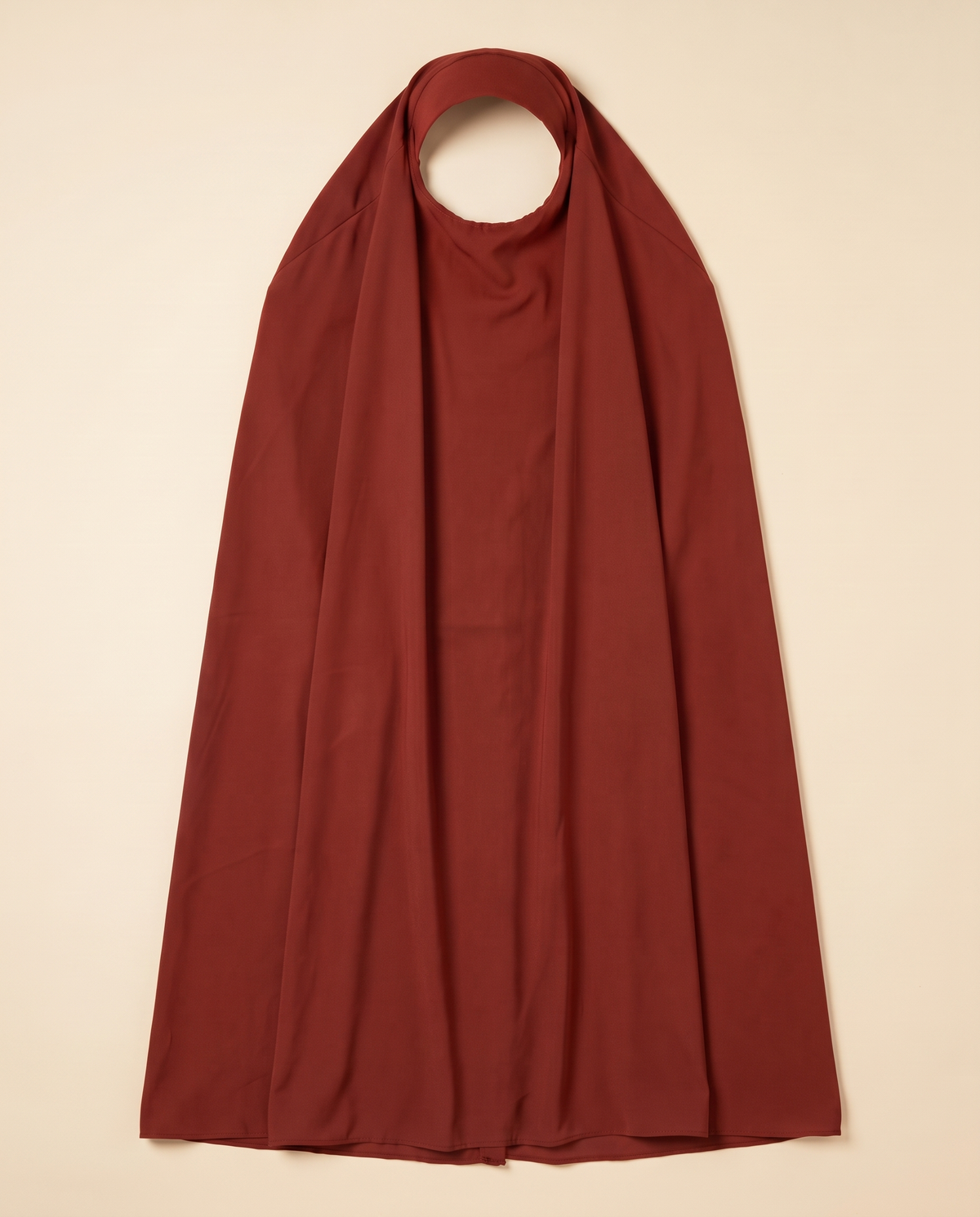 Long Khimar Overhead Prayer Scarf – Brick Red