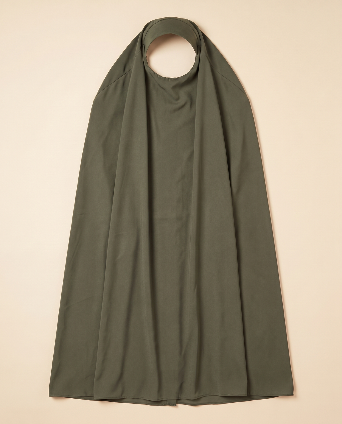 Long Khimar Overhead Prayer Scarf – Army Green