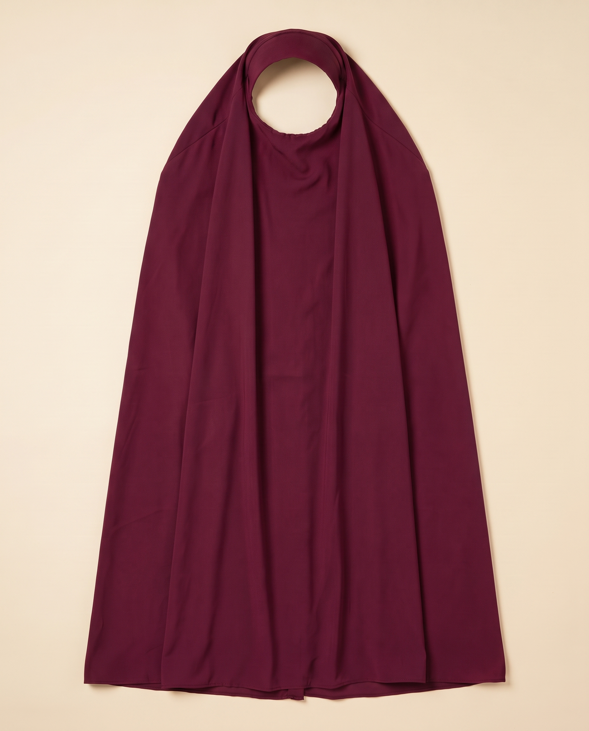 Long Khimar Overhead Prayer Scarf – Wine Red