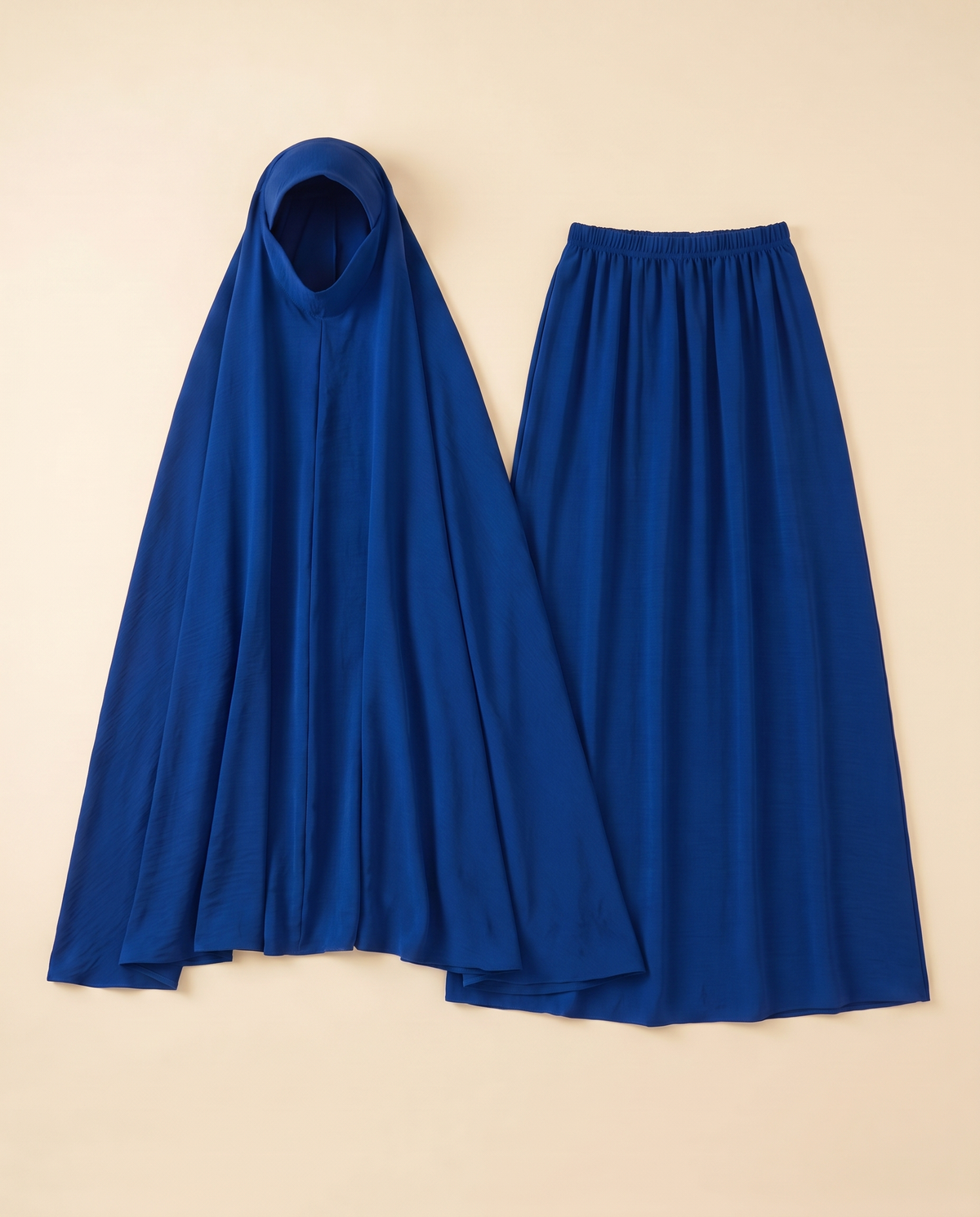 Long Khimar and Skirt Prayer Set – Royal Blue