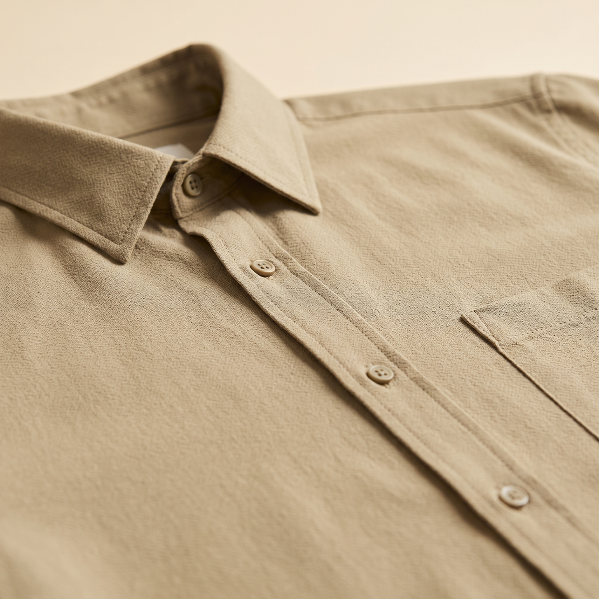 Modest Shirt and Trouser Two-Piece Set – collar and pocket detail