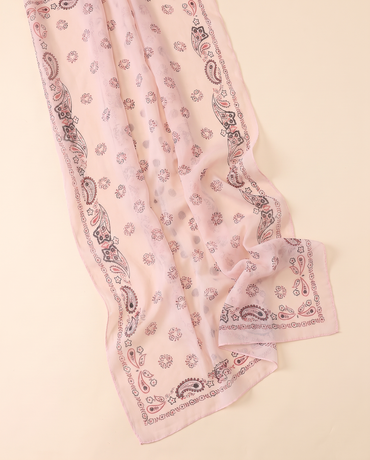 Printed Chiffon Hijab Shawl – Blush Floral