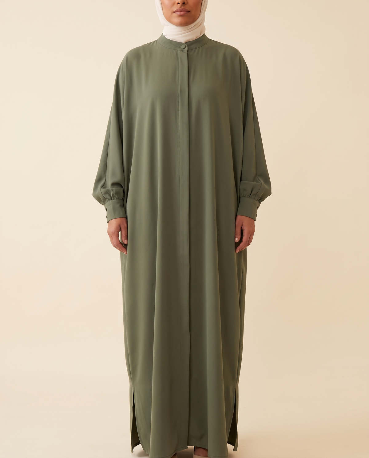 Reem kaftan in Olive, front