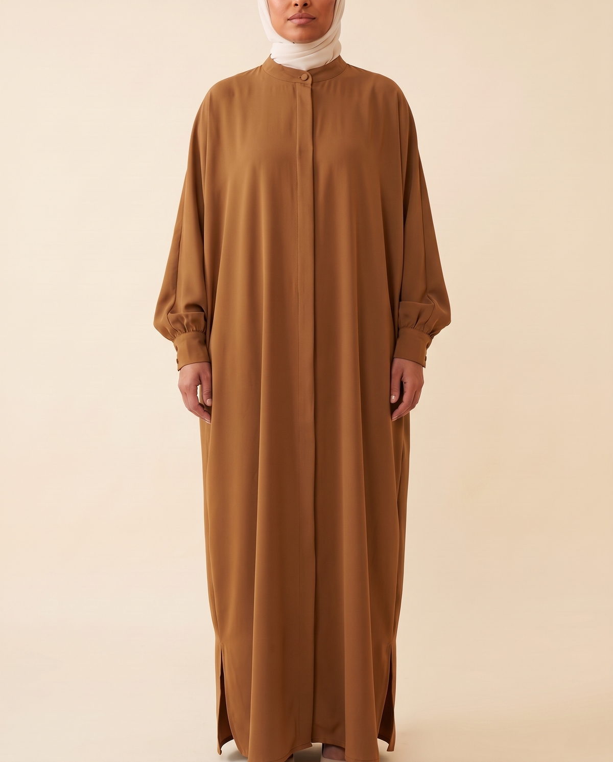 Reem kaftan in Caramel, front