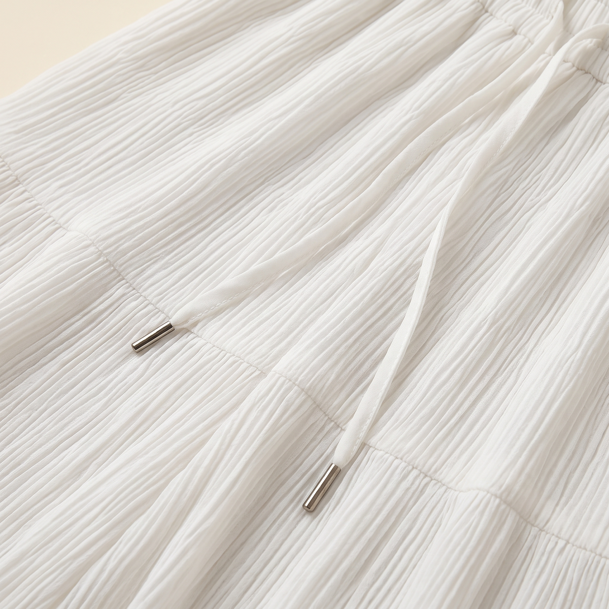 Crinkle chiffon tie-waist maxi dress — crinkle texture detail