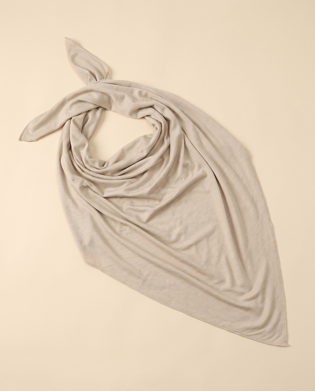 Soft jersey everyday hijab in Sand, flat