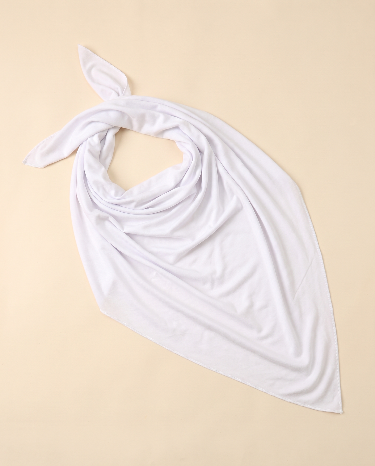 Soft jersey everyday hijab in White, flat