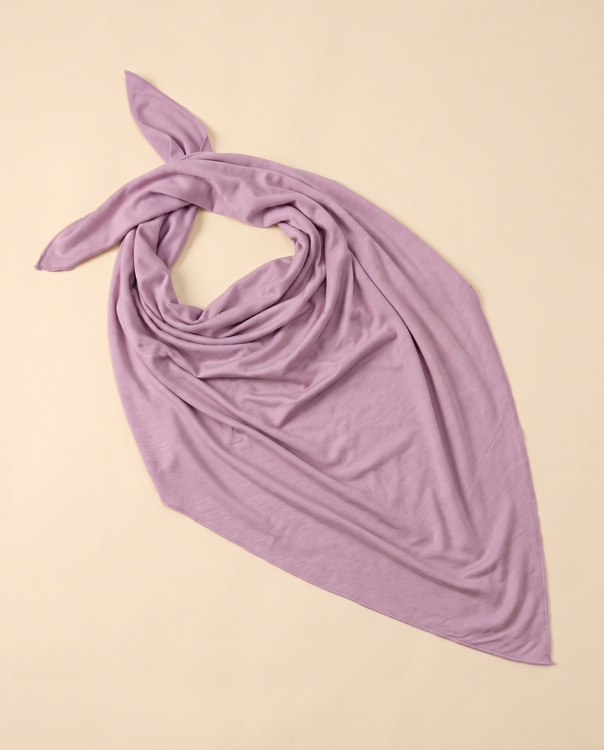 Soft jersey everyday hijab in Lilac, flat