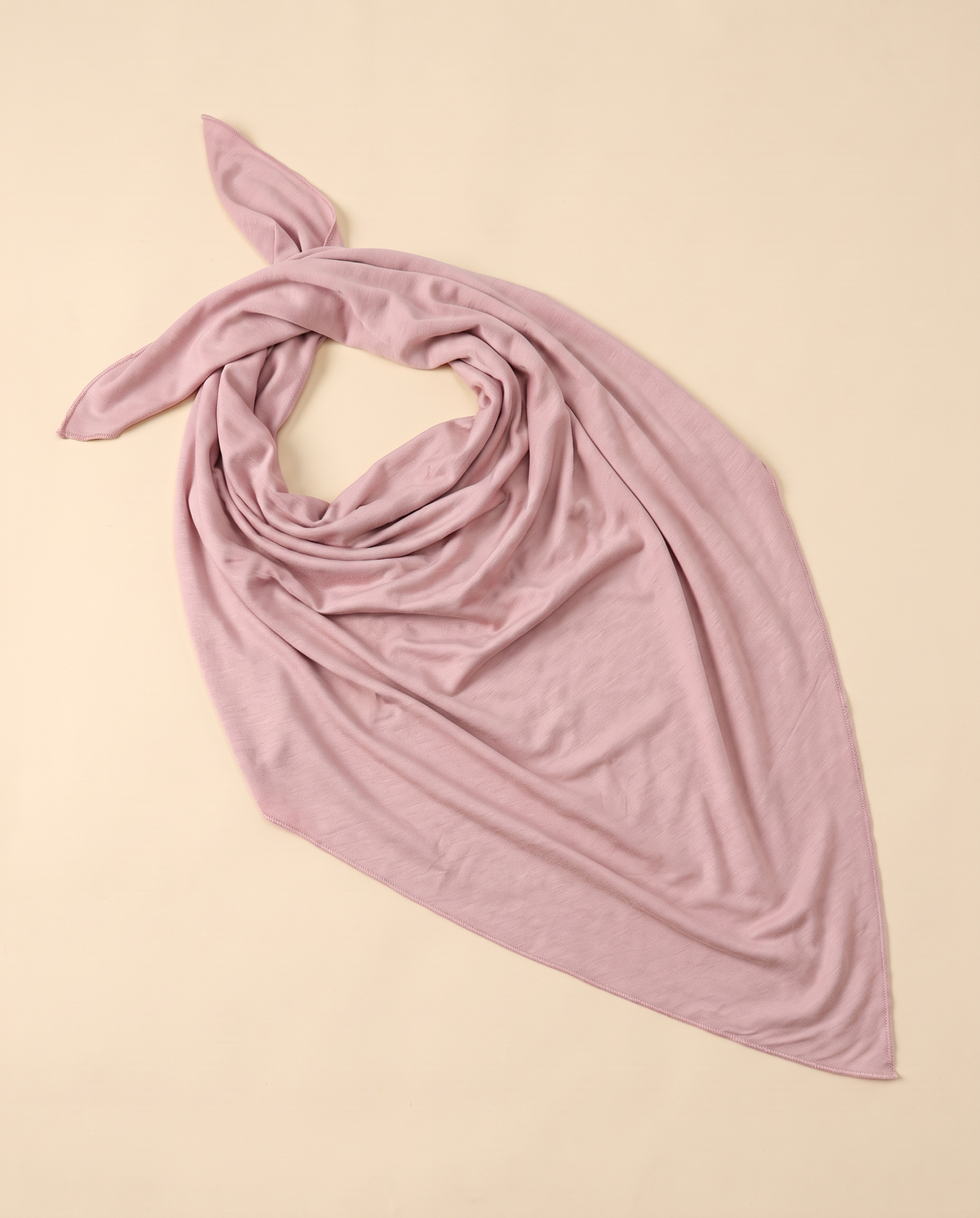 Soft jersey everyday hijab in Dusty Pink, flat